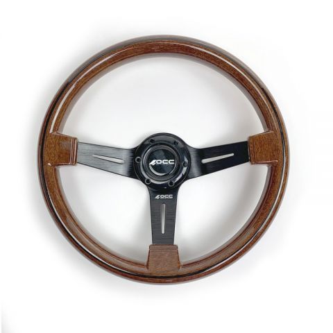 VOLANTE SEMIDESPLAZADO CLASSIC MADERA BRAZOS NEGRO