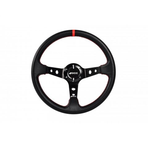 VOLANTE DESPLAZADO TRACK VINILO CARBONO BRAZOS NEG