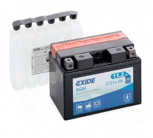 BATERÍA EXIDE MOTOBIKE 12V 11.2AH 205EN + IZQUIERD