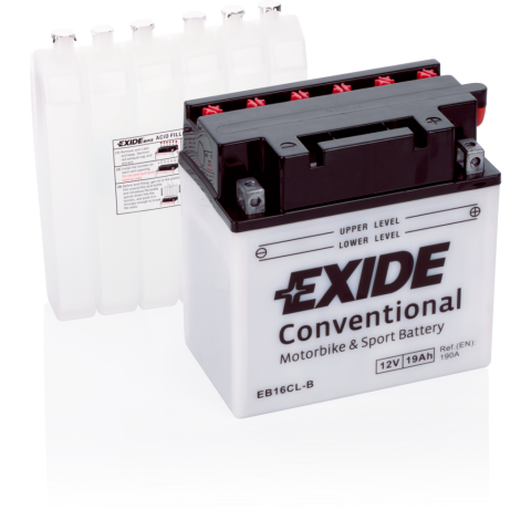 BATERÍA EXIDE MOTOBICKE 12V 19AH 190EN + DERECHA
