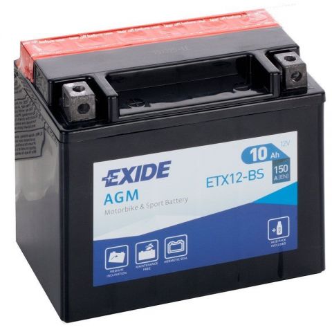 BATERÍA EXIDE MOTOBICKE 12V 10AH 150EN + IZQUIERDA