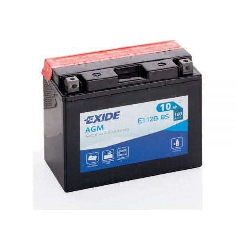 BATERÍA EXIDE MOTOBICKE 12V 10AH 160EN + IZQUIERDA