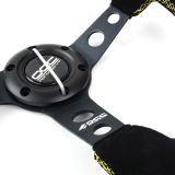 VOLANTE DESPLAZADO MTRACK PIEL VUELTA BRAZOS NEGRO