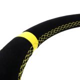 VOLANTE DESPLAZADO MTRACK PIEL VUELTA BRAZOS NEGRO