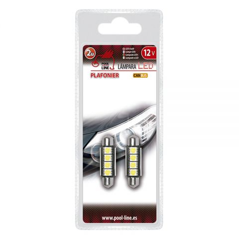 LÁMPARA BLISTER 2 UNID. PLAFONIER LED CAN-BUS 4SMD