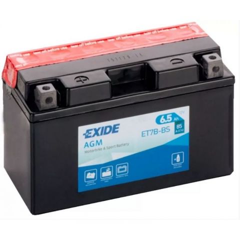 BATERÍA EXIDE MOTO-BICKE 12V 6.5AH 85EN + IZQUIERD
