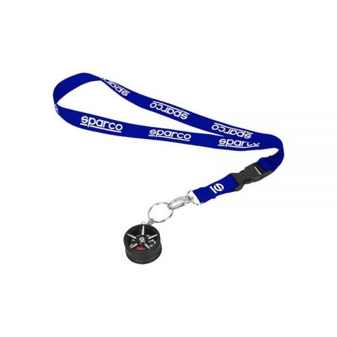 LANYARD Y LLAVERO SPARCO LLANTA AZUL