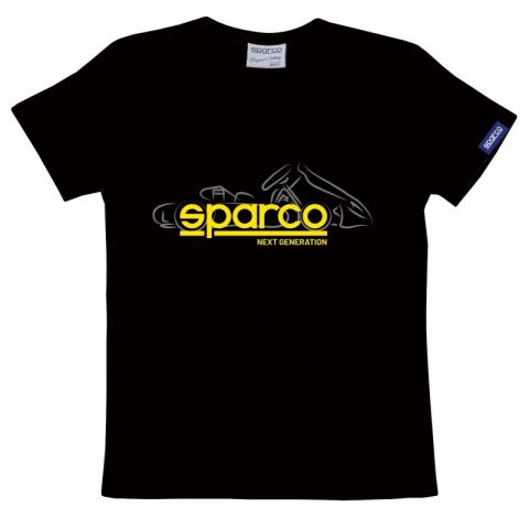 CAMISETA SPARCO NEXT GENERATION NEGRA T 07-08 AÑOS
