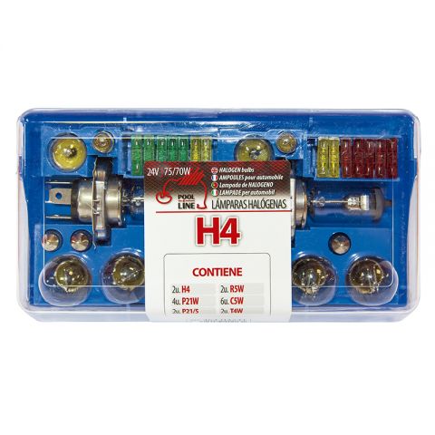 ESTUCHE DE LÁMPARAS RESPUESTOS H4 24V