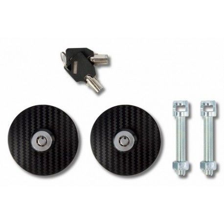 KIT CIERRE CAPOT LLAVE NEGRO/PLATA CARBONO