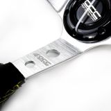 VOLANTE DESPLAZADO TRACK PIEL VUELTA BRAZOS PLATA