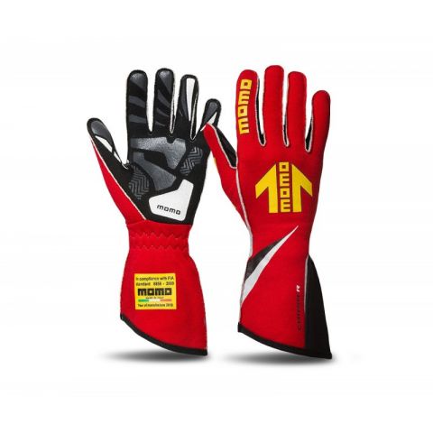 GUANTES MOMO CORSA R COLOR ROJO T10 FIA8856/2000