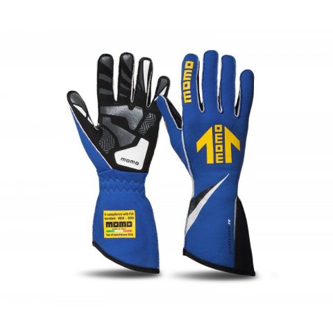 GUANTES MOMO CORSA R COLOR AZUL T10 FIA8856/2000