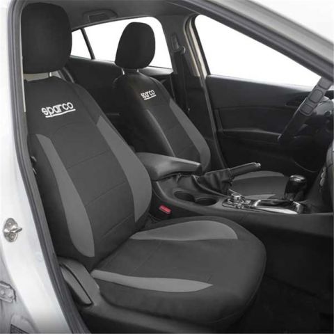 JUEGO FUNDAS SPARCO STRADA NEGRO/GRIS