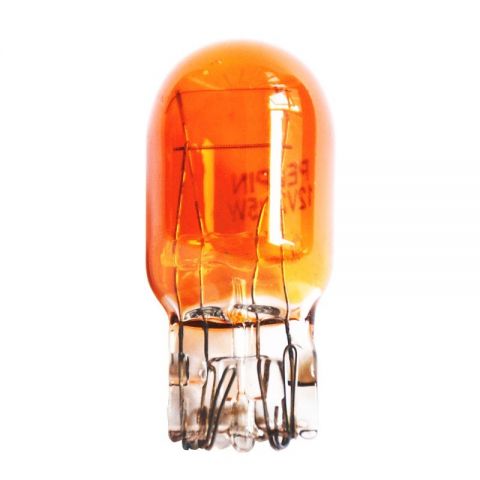 LÁMPARA ÁMBAR T10 12V S/CASQ 5W CAJA 10UDS