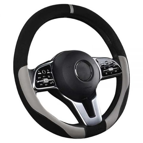 FUNDA VOLANTE 38-39 ALCANTARA NEGRA/GRIS