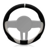 FUNDA VOLANTE 38-39 ALCANTARA NEGRA/GRIS