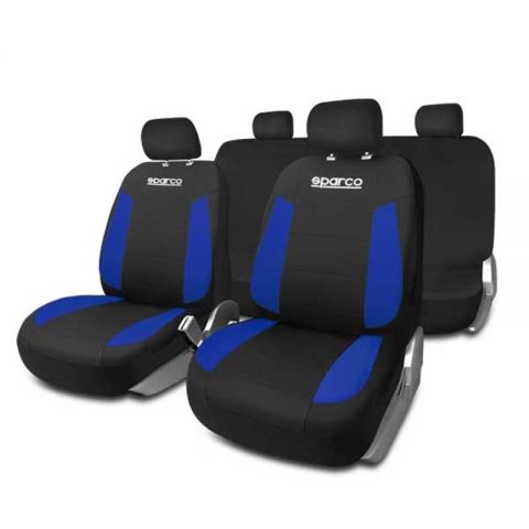 JUEGO FUNDAS SPARCO STRADA NEGRO/AZUL