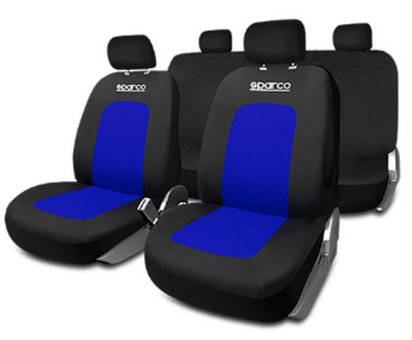 JUEGO FUNDAS SPARCO SPORT NEGRO/AZUL
