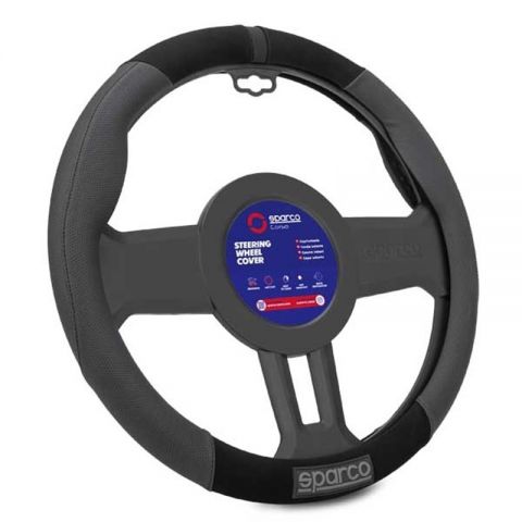 FUNDA VOLANTE SPARCO S130 NEGRO/GRIS
