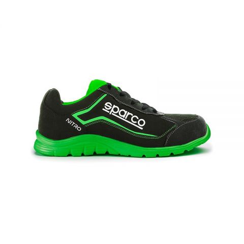 ZAPATILLAS SPARCO NITRO OTT T45 NEGRA/VERDE S3 SRC