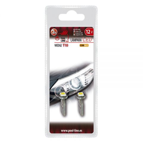 BLISTER 2 UNID. WEDGE LED CAN-BUS 1SMD 12V T10