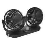 VENTILADOR DOBLE CON AJUSTE VELOCIDAD Y CARGA USB