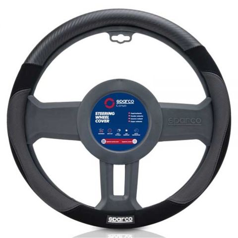 FUNDA VOLANTE SPARCO 37-38 NEGRO/GRIS