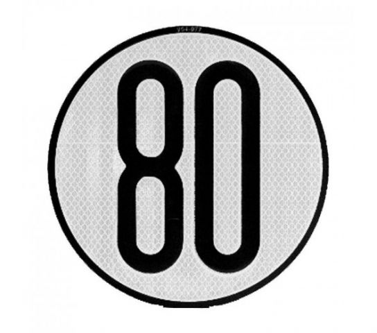 PLACA DE VELOCIDAD HOMOLOGADA V4-80
