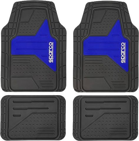 JGO. ALFOMBRA F511 NEGRO/AZUL PVC