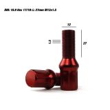 TORNILLOS RUEDA M12X1.5 LLAVE 17/19 L: 27MM ROJO