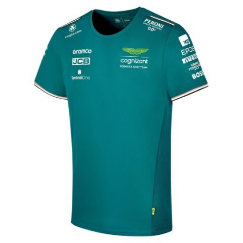 CAMISETA DEL EQUIPO ASTON MARTIN DE FÓRMULA1 VERDE