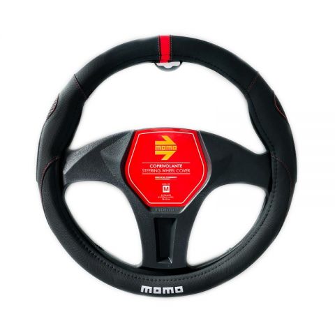 FUNDA VOLANTE MOMO SUPERGRIP UNIVERSAL NEGRO/ROJO
