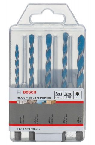 BOSCH PROFESIONAL SET DE 5 BROCAS HEX-9 MULTICONST