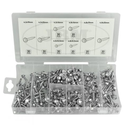 ESTUCHE DE TORNILLOS AUTORROSCANTES (200PCS)