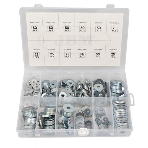 ESTUCHE DE ARANDELAS DE HIERRO GALVANIZADO, 475PCS