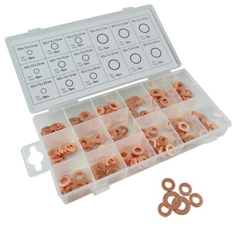 ESTUCHE DE ARANDELAS DE COBRE PARA INYECTOR 150 PC