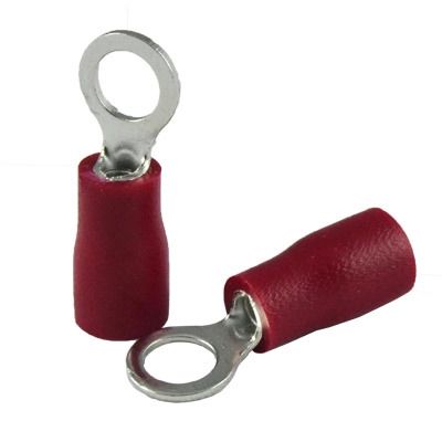 TERMINAL CONECTOR TIPO ANILLA ROJO RV1.25 - 4S