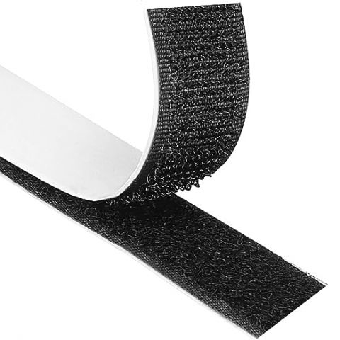 CINTA ADHESIVA TIPO VELCRO NEGRA 20mm X 1m