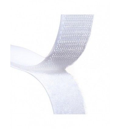 CINTA ADHESIVA TIPO VELCRO BLANCA 20mm X 1m