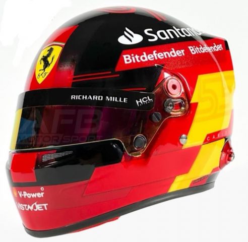 CARLOS SAINZ MINI HELMET 2023 BELL ESCALA 1:2 