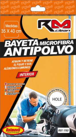 BAYETA INTERIOR-ANTIPOLVO MICROFIBRA CLEAN 40X35CM