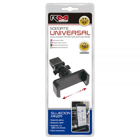 SOPORTE TELÉFONO RM CONNECT POR PINZA A REJILLA