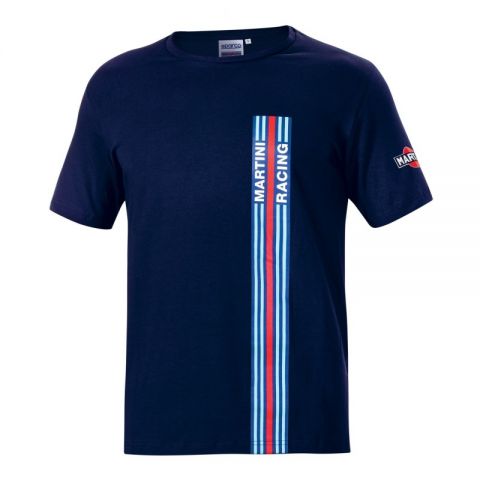 CAMISETA SPARCO BIG STRIPES MARTINI-R TALLA M AZUL