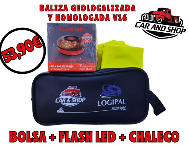 KIT DE EMERGENCIA 
BOLSA+LUZ GEOLOCALIZADA+CHALECO