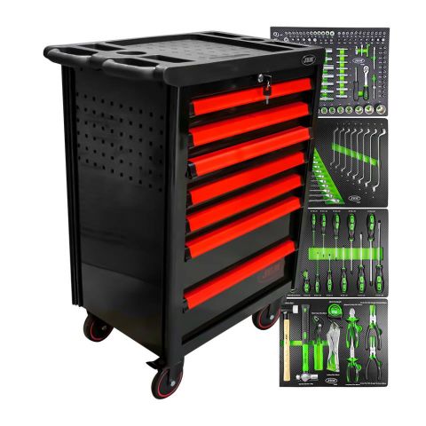 CARRO DE HERRAMIENTAS 7 CAJONES - ROJO