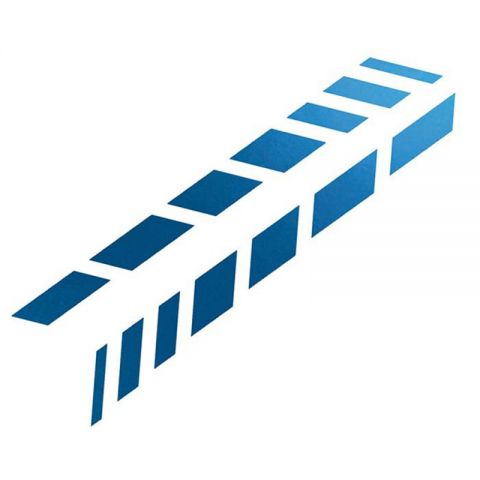 PEGATINA DE DISEÑO DE COCHE SOMBRAS 9 x 77CM AZUL 