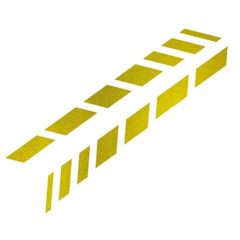 PEGATINA DE DISEÑO DE COCHE SOMBRAS 9x77CM DORADO