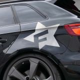 PEGATINA DEL DISEÑO DEL COCHE F-STAR 39x41CM PLATA