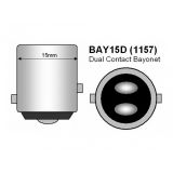 BOMBILLA LED BLANCO 12V P21/5W BAY15D